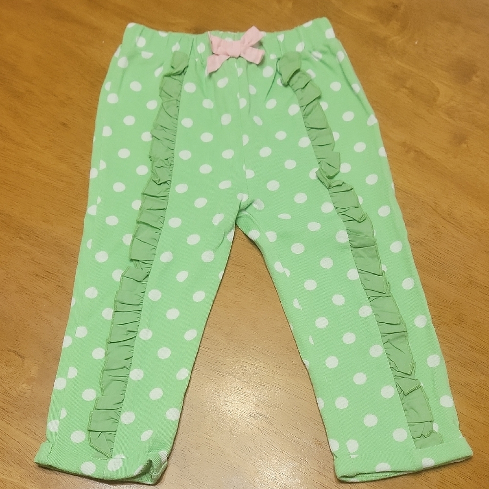 Matilda Jane Green Polka Dot Leggings